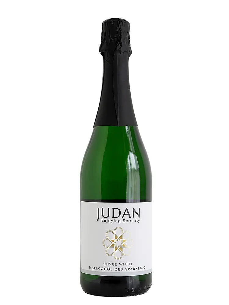 Botella de vino blanco sin alcohol Judan cuvée white - nada de alcohol, todo el sabor.